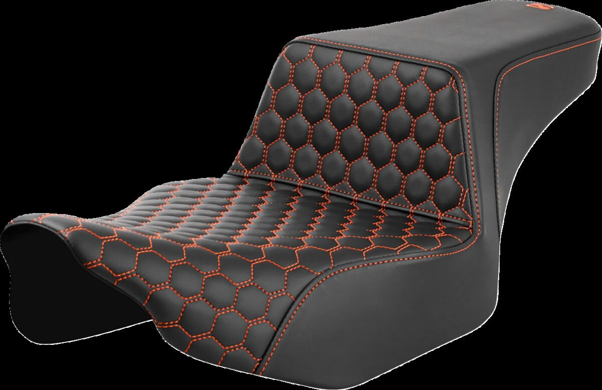 Saddlemen Step-Up Seat - Extendeded Reach - Front Honeycomb - Orange S