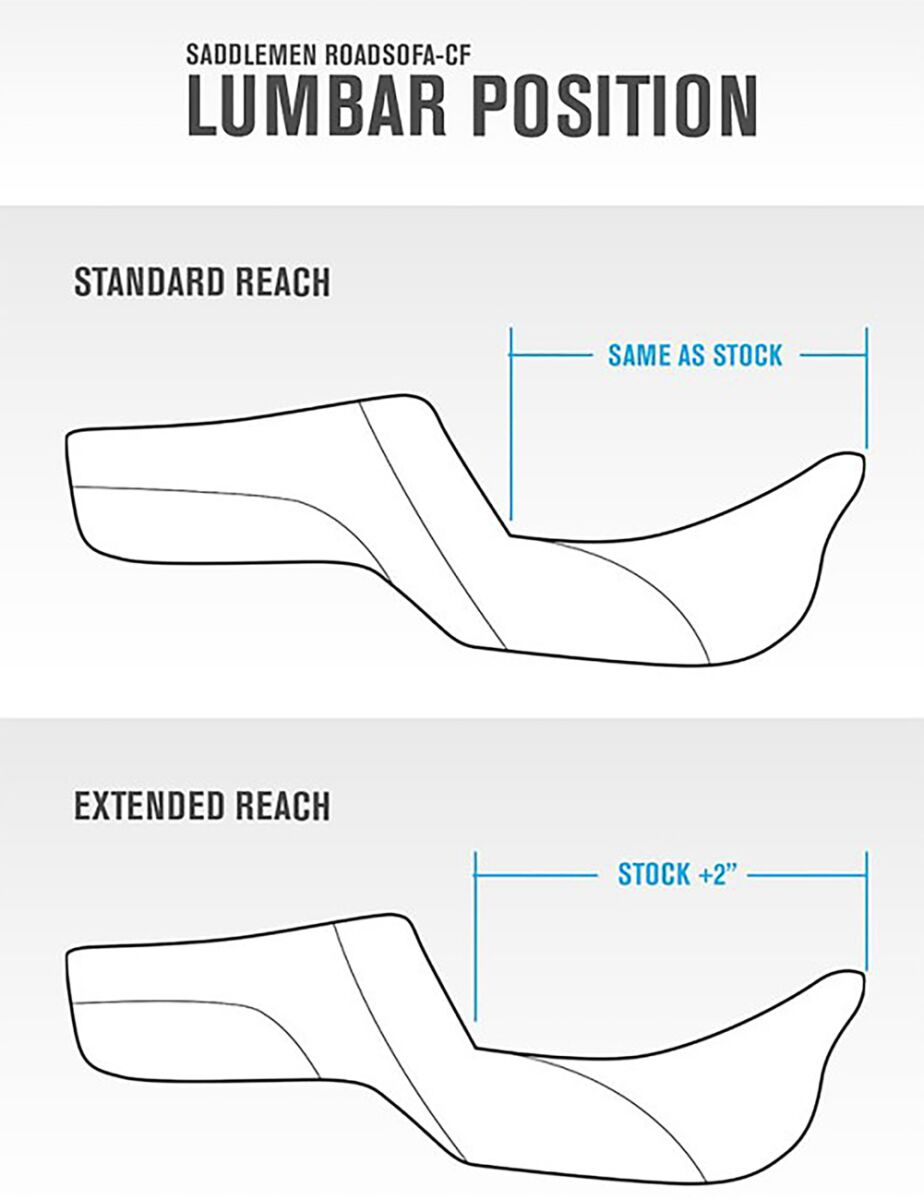Saddlemen Step-Up Seat - Extendeded Reach - Front Honeycomb - Red Stit