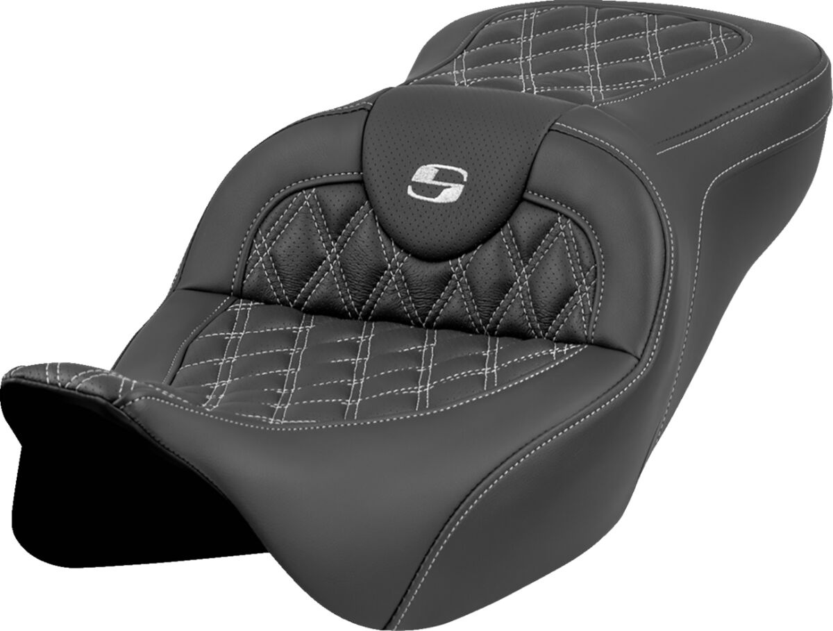 Saddlemen Roadsofa�?� Seat - Lattice Stitch - Silver Stitch - W/O Back