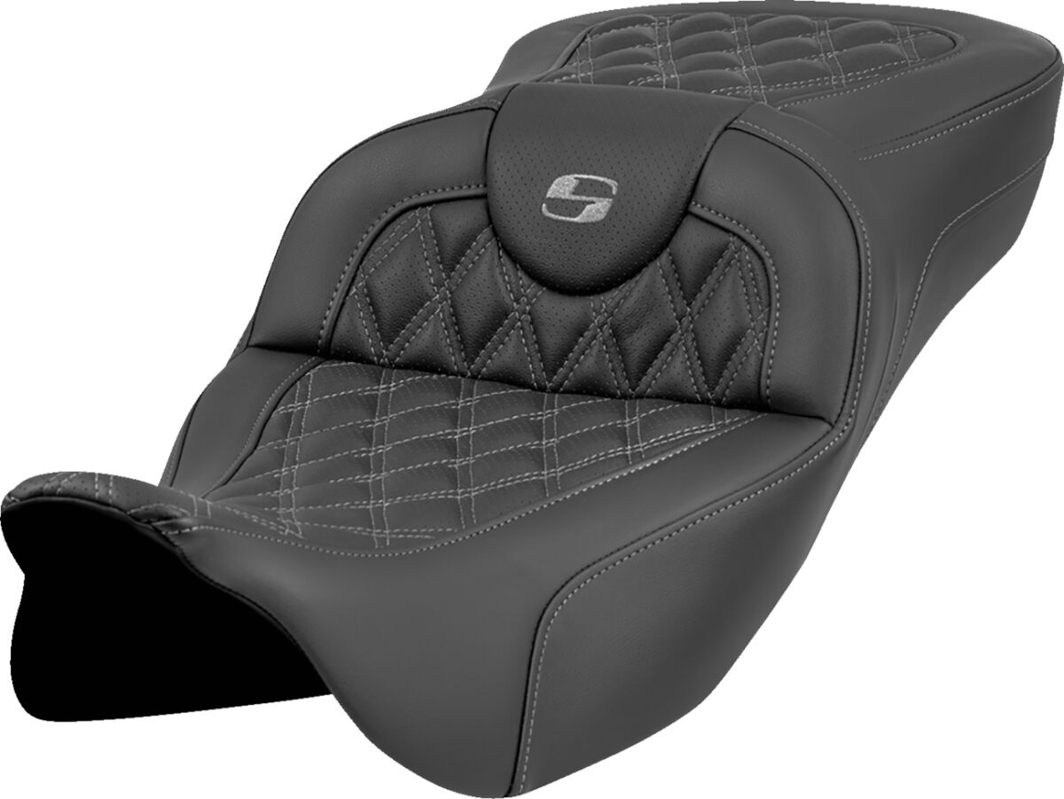 Saddlemen Roadsofa�?� Seat - Lattice Stitch - Gray Stitch - Extended R