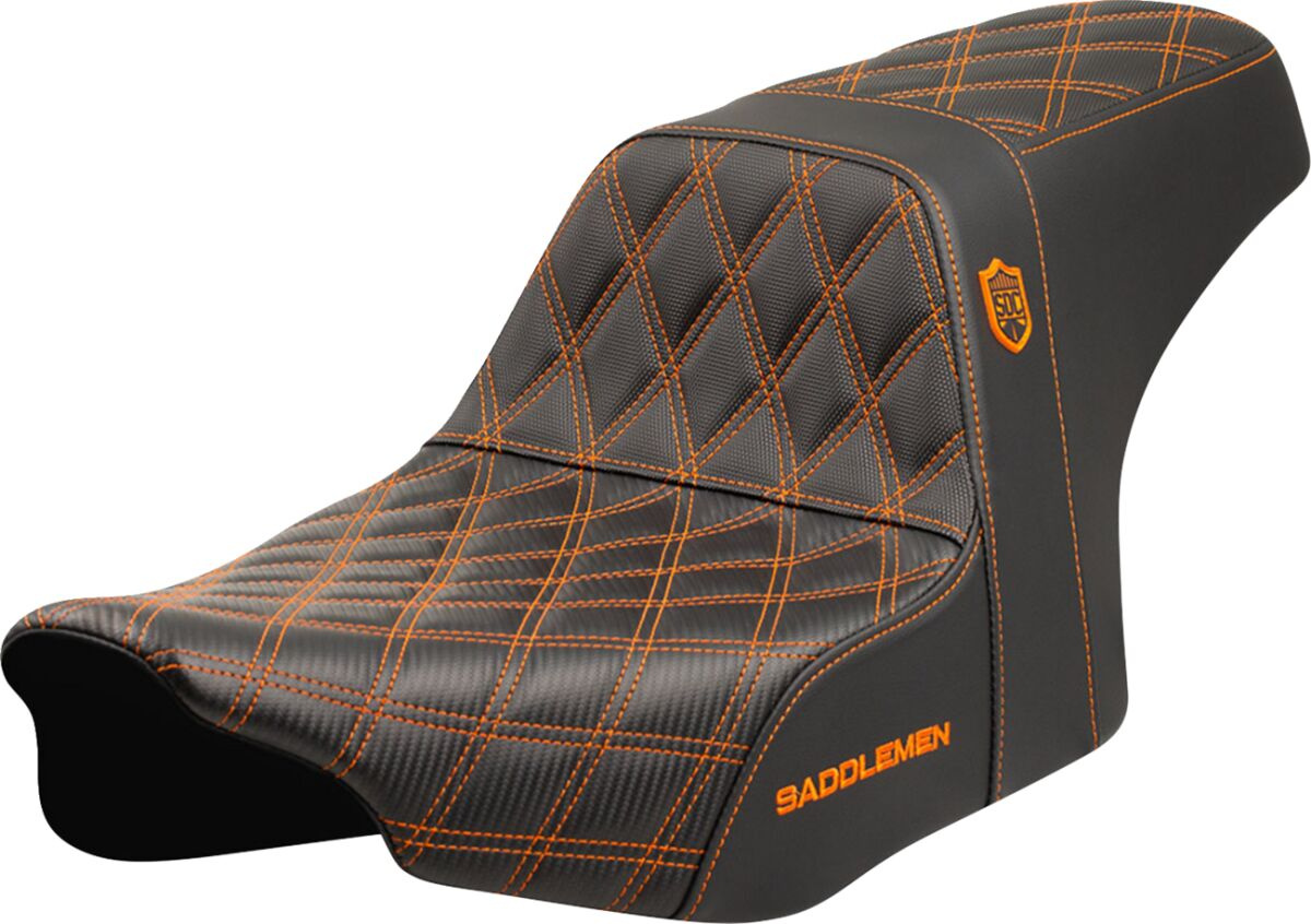 Saddlemen Seat Sdc Performance Grip Orange Stitch Seat Sdc Performance