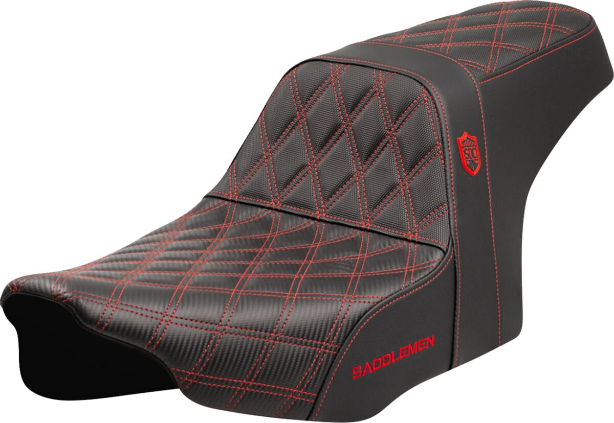 Saddlemen Seat Sdc Performance Grip Red Stitch Seat Sdc Performance Gr
