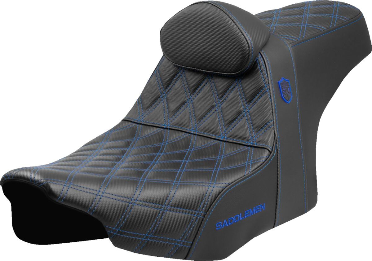 Saddlemen Seat Sdc Performance Grip W/ B/R Blue Stitch Seat Sdc Perfor