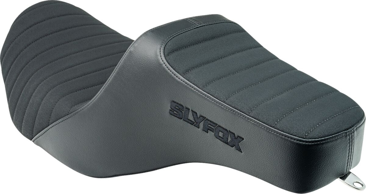 Slyfox Highnoon Seat - Vinyl - Black Logo - Touring Cvo Seat Highnoon