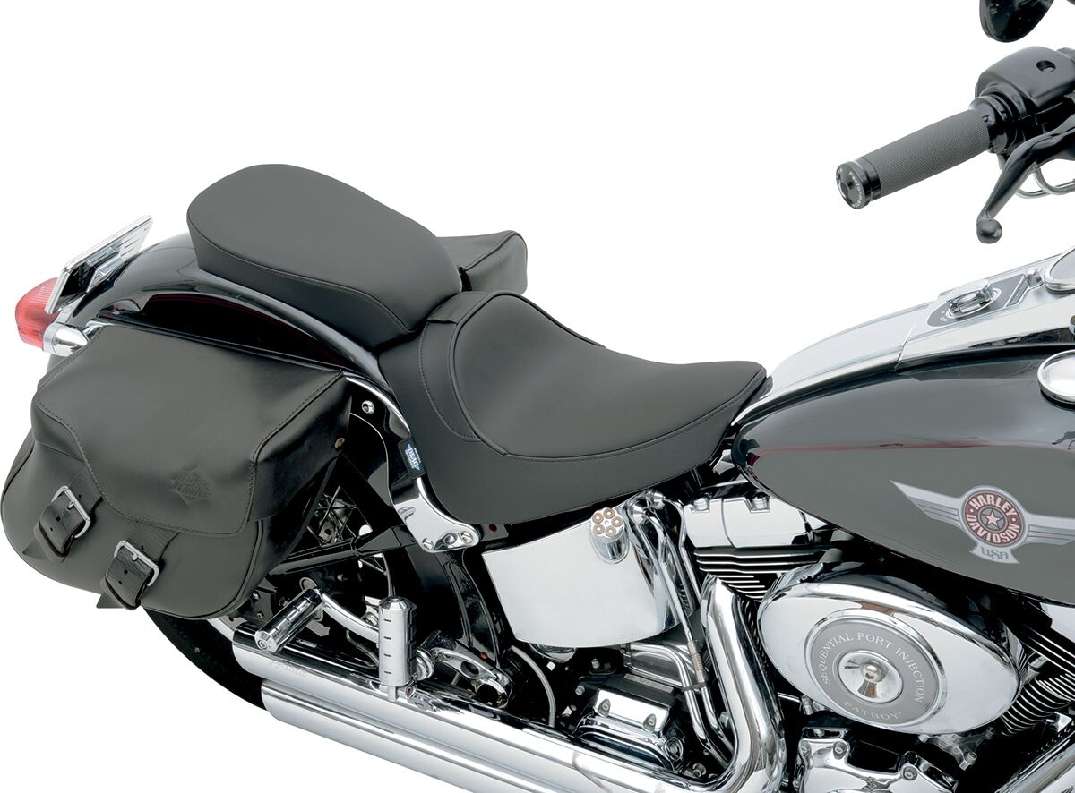 Drag Specialties Seats Pillion Pad Solo Rear Wide Vinyl Black Pillion
