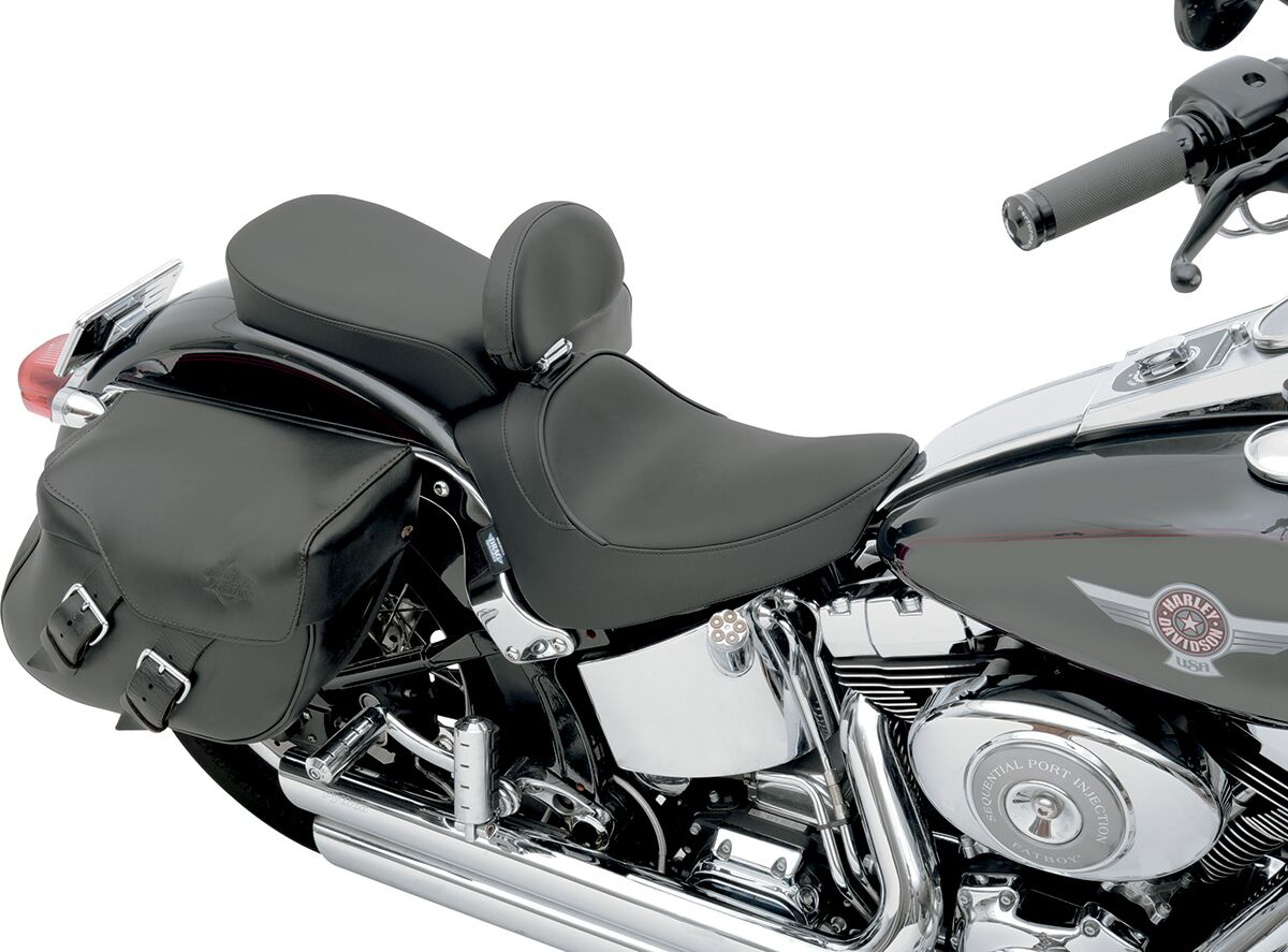 Drag Specialties Seats Pillion Pad Solo Rear Wide Vinyl Black Pillion