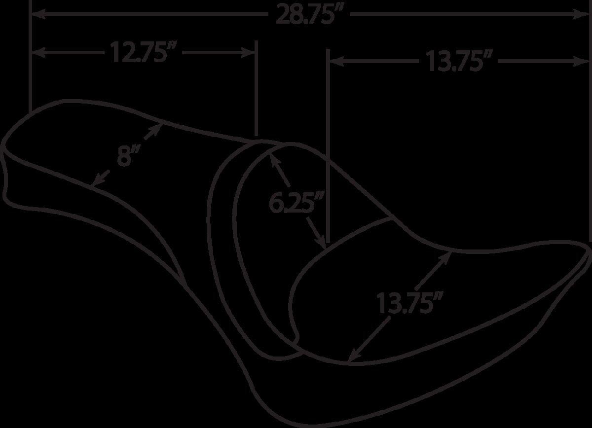 Drag Specialties Seats Seat With Driver Backrest Receptacle Vinyl Blac