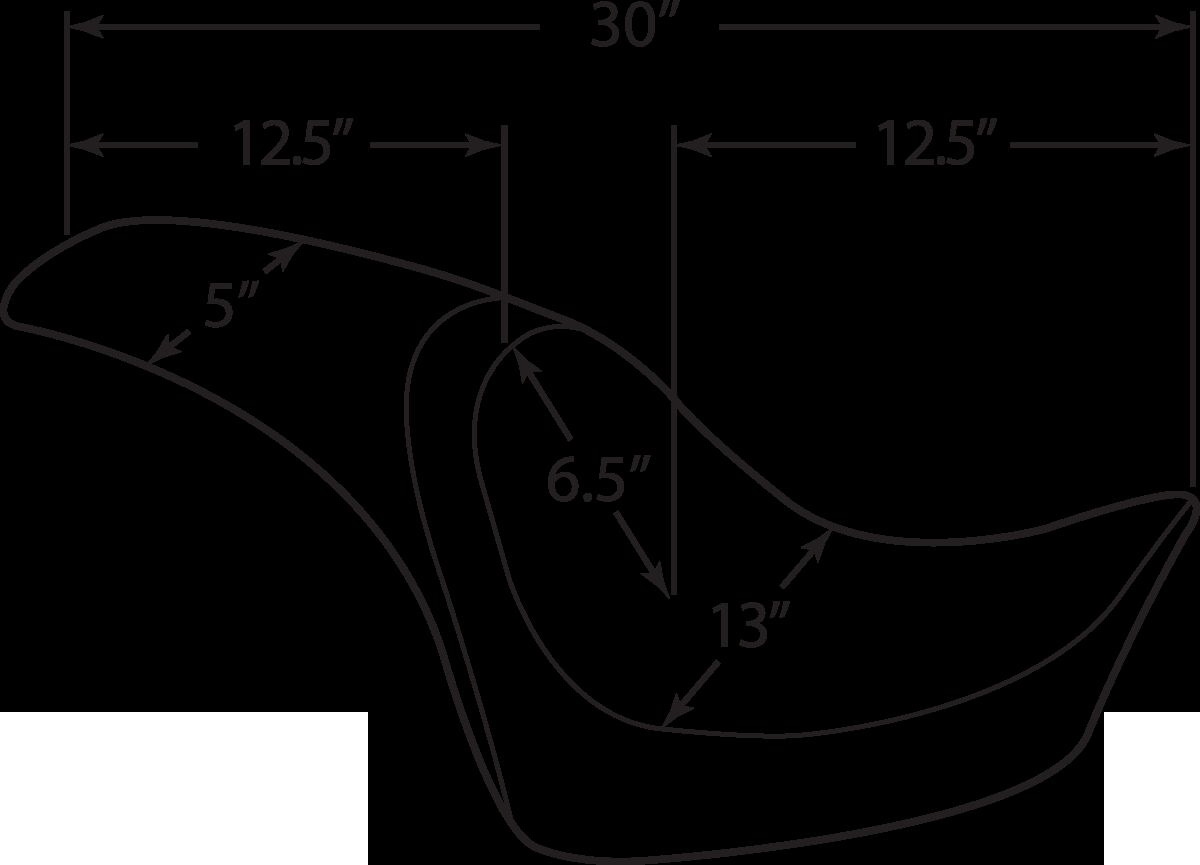 Drag Specialties Seats Seat Predator Full Length Front Smooth Vinyl Bl