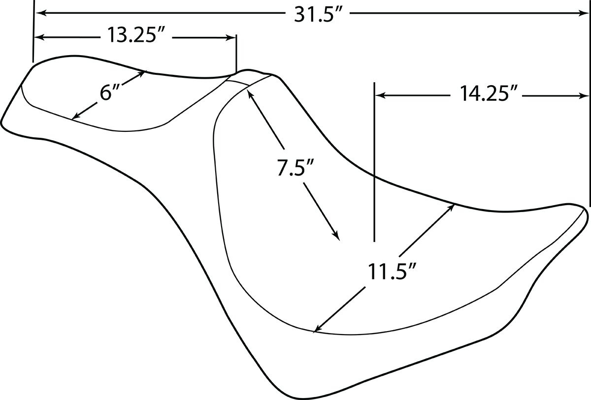 Drag Specialties Seats Seat Pred 111 Smooth Soft Seat Predator Iii - S