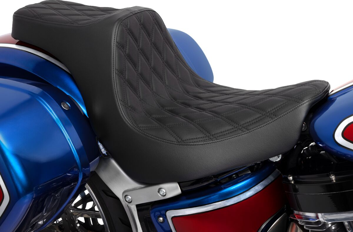 Drag Specialties Seats Predator Iii Seat - Double Diamond - Black W/ B