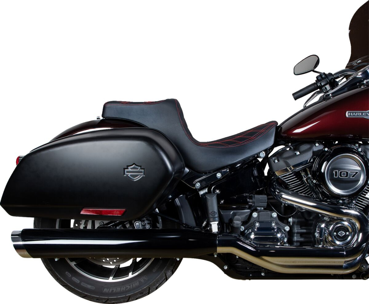 Drag Specialties Seats Predator Iii Seat - Double Diamond - Black W/ R