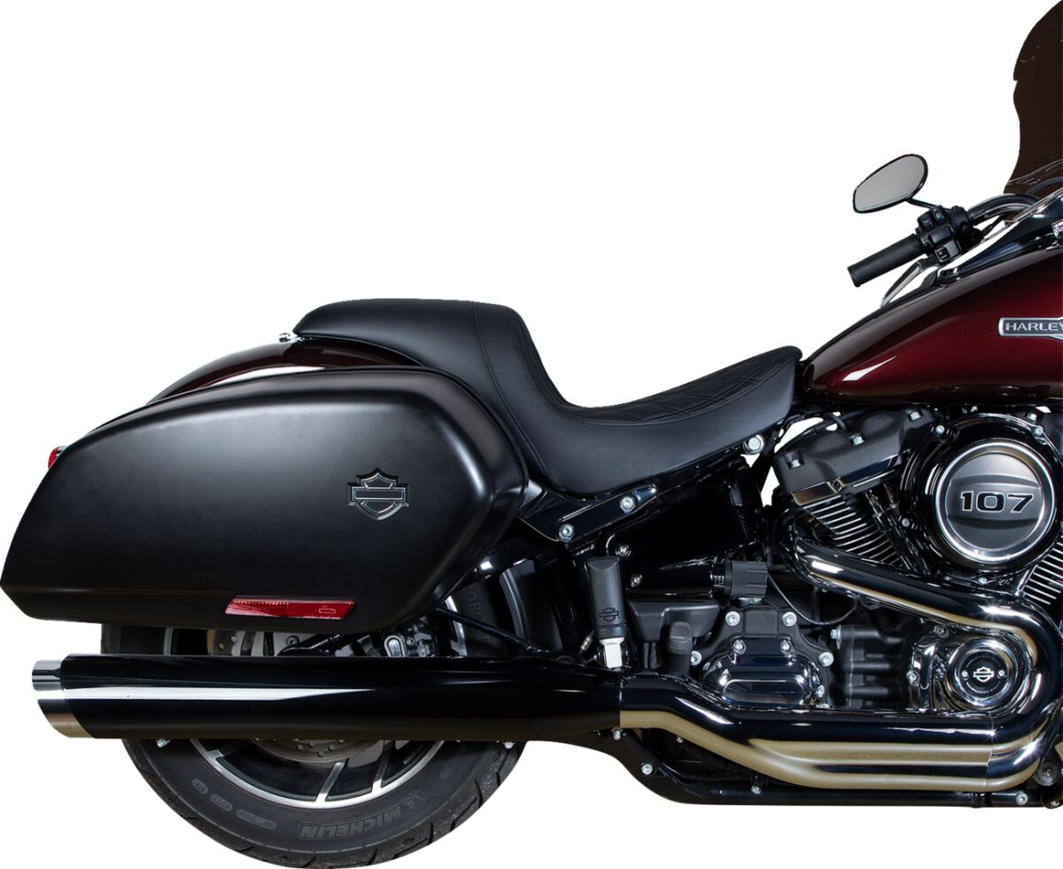 Drag Specialties Seats Predator Seat - Double Diamond W/ Black Sitchin