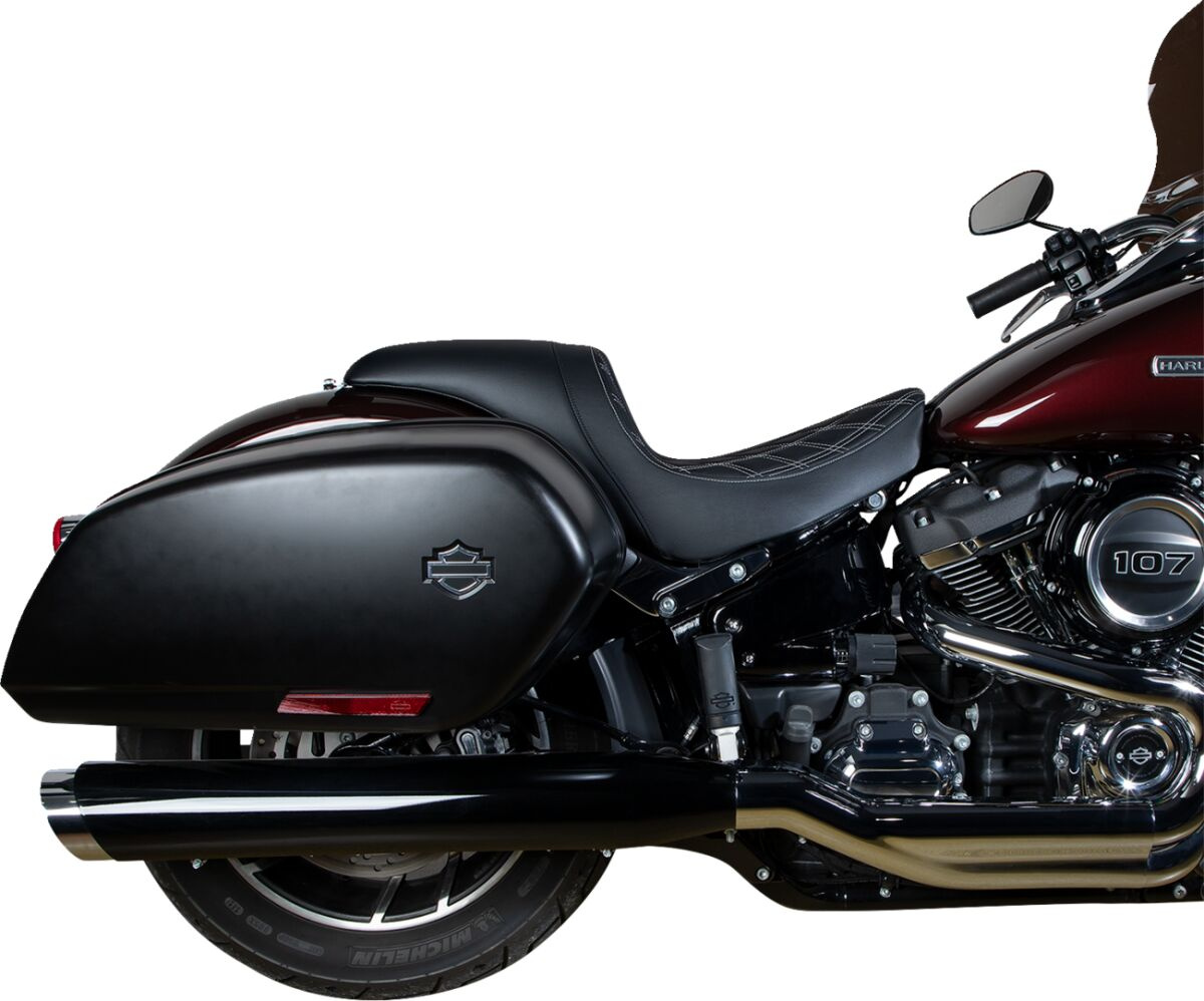 Drag Specialties Seats Predator Seat - Double Diamond W/ Silver Sitchi