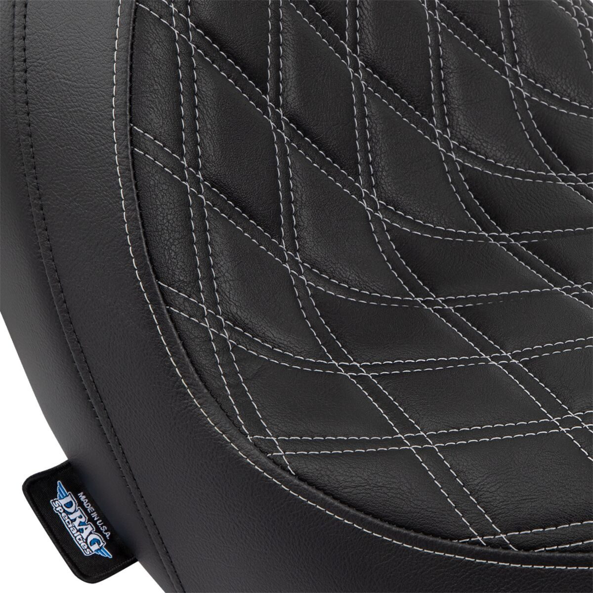 Drag Specialties Seats Predator Seat - Double Diamond W/ Silver Sitchi