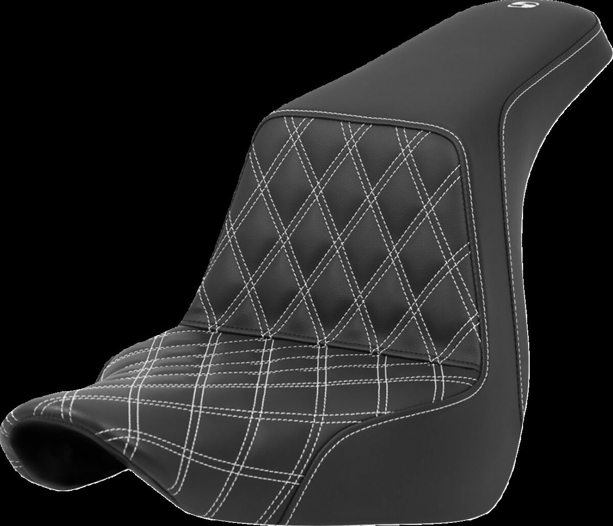 Saddlemen Seat Step Up Ls Driver White Stitch Seat Step Up Flsb/Fxlr 1