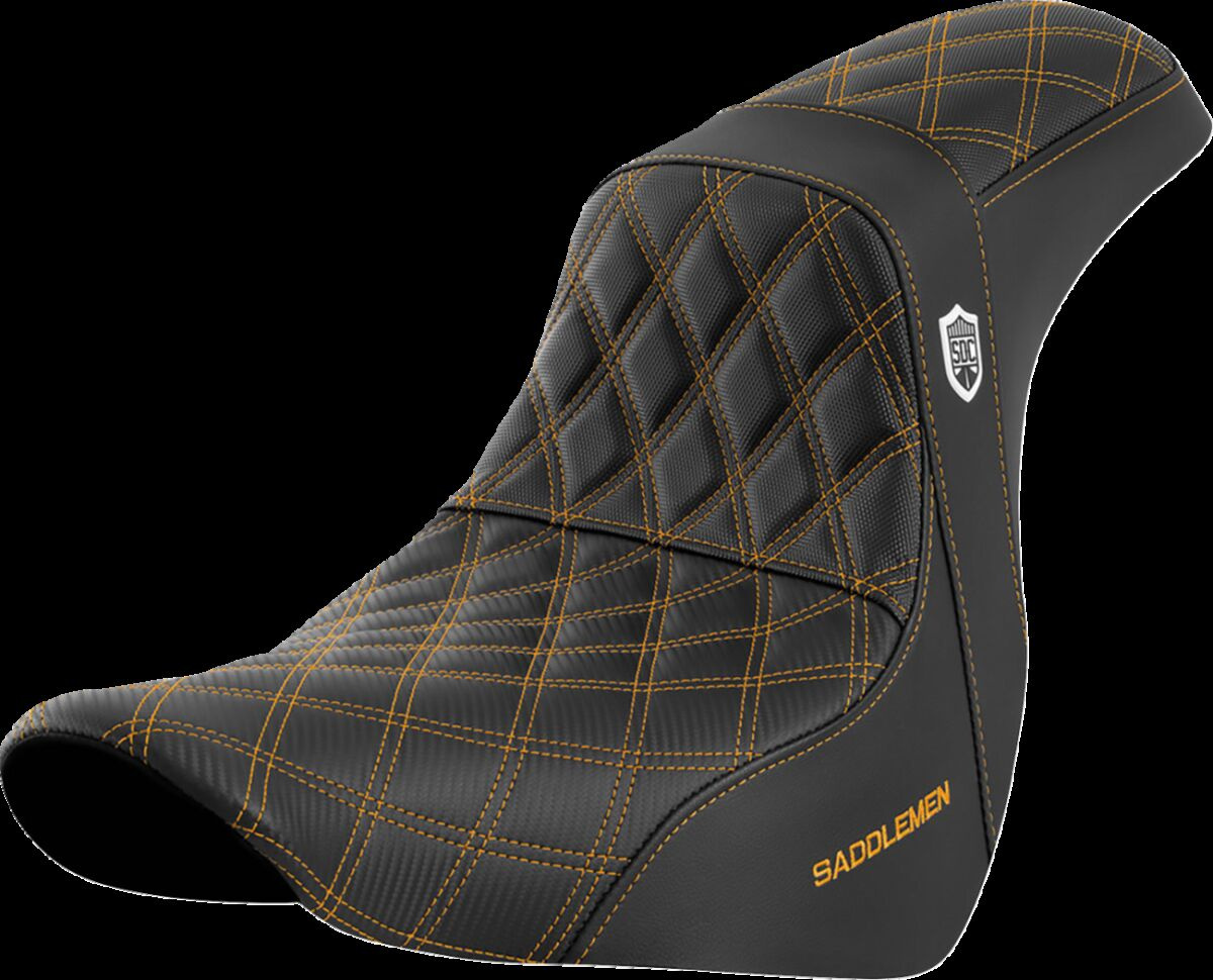 Saddlemen Seat Sdc Perf Gripper Gold Stitch Seat Pro Serie Sdc Flsb/Fx
