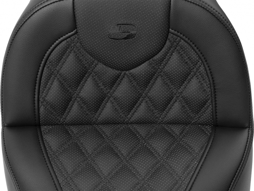 Saddlemen Roadsofa�?� Seat - With Backrest - Lattice Stitch - Black Se