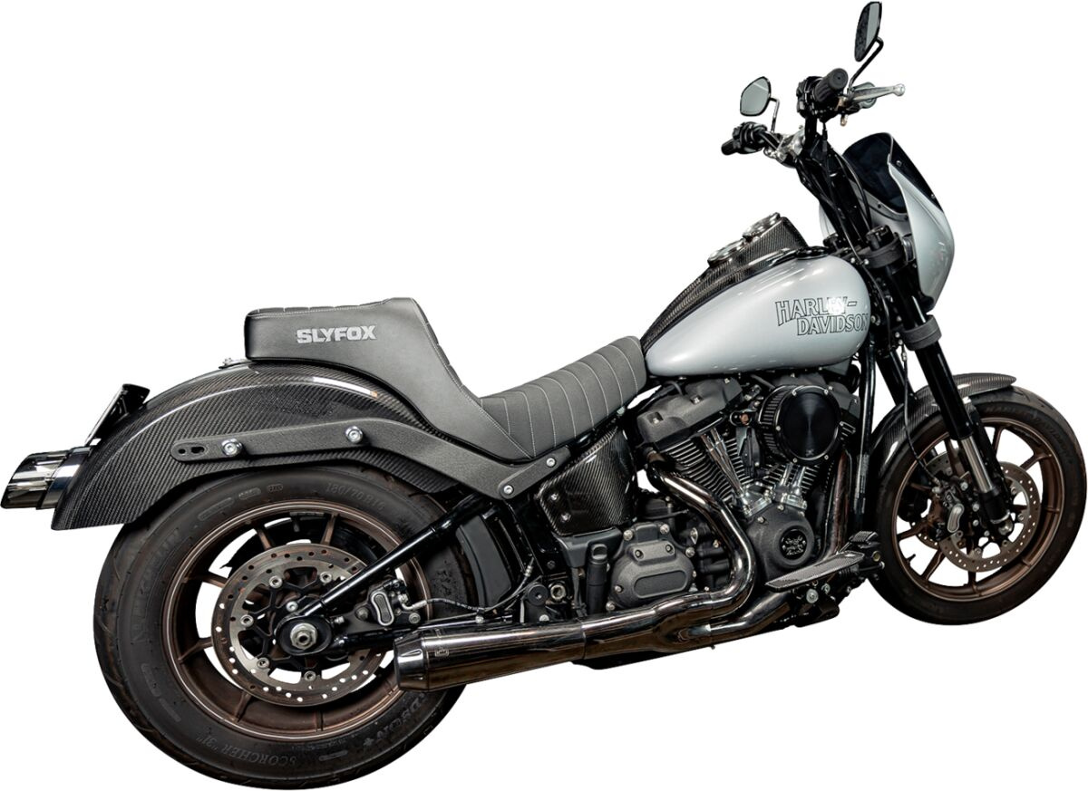 Slyfox Highnoon Seat - Vinyl - Silver Logo - Fl Seat Highnoon 2Up Blk