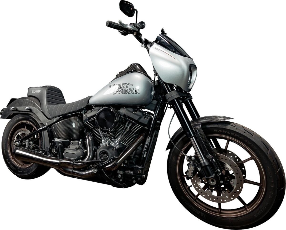 Slyfox Highnoon Seat - Vinyl - Silver Logo - Fl Seat Highnoon 2Up Blk