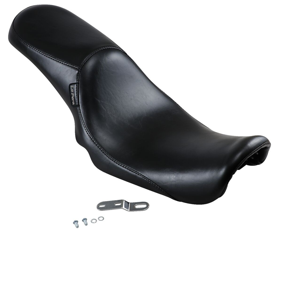 Le Pera Seat Silhouette 2-Up Smooth Black Seat Silh 2Up 06-17 Dyna