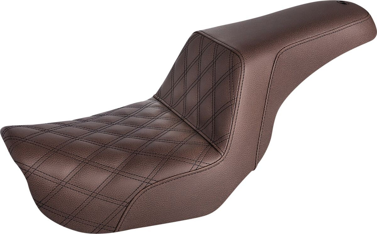 Saddlemen 2-Up Seat Step Up Front|Rear Saddlehyde�?� Brown Seat Stepup