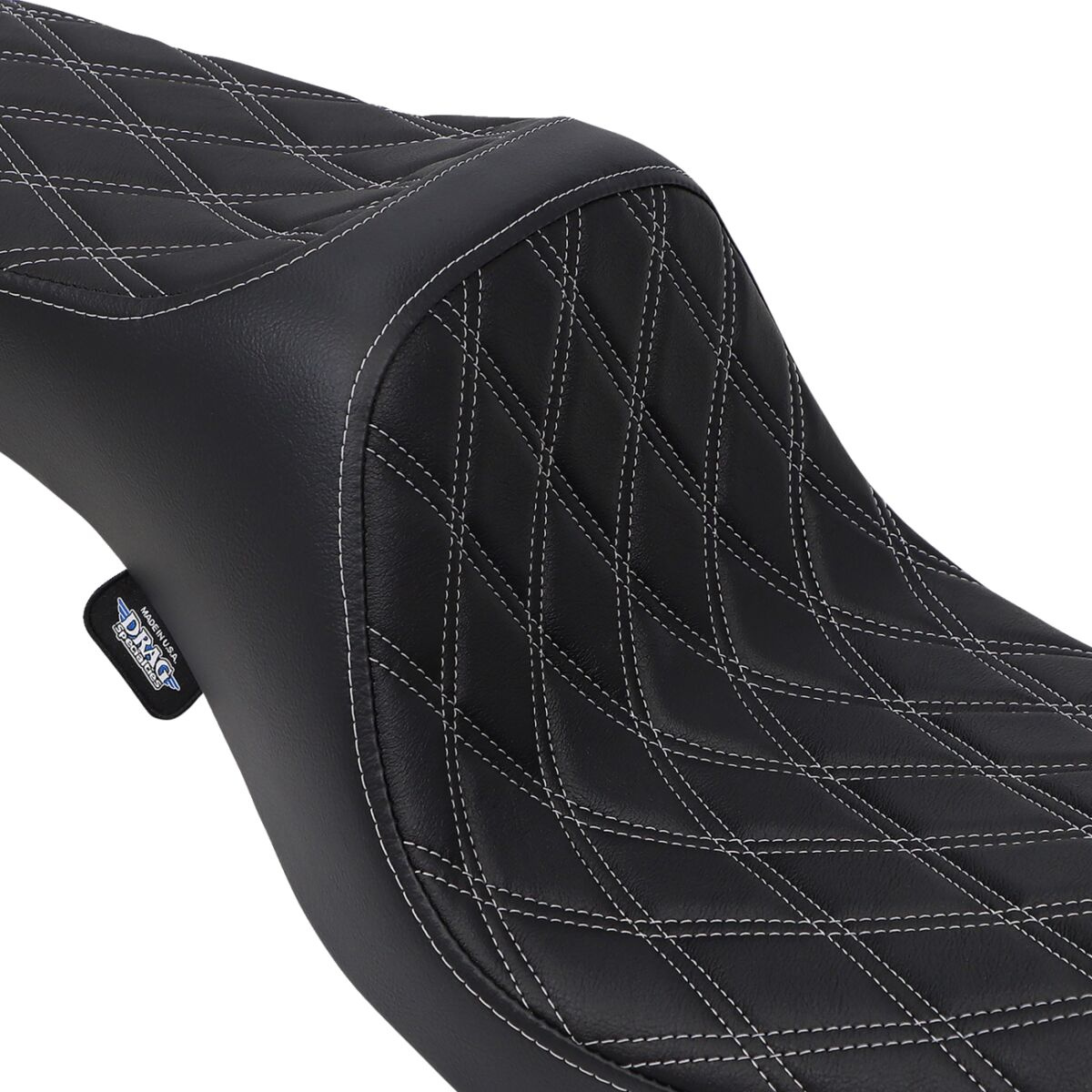 Drag Specialties Seats Seat Predator Iii Double Diamond Black/Silver S