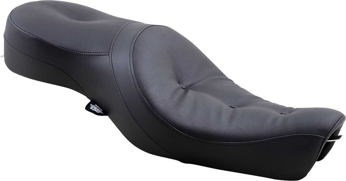 Drag Specialties Seats Seat Wide Low-Profile Rear 2-Up Vinyl Black Sea