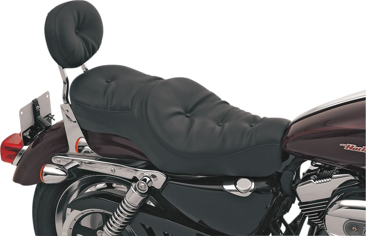 Drag Specialties Seats Seat Wide Low-Profile Rear 2-Up Vinyl Black Sea