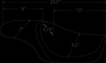 Drag Specialties Seats Seat Predator Front Full Length Vinyl Black Sea
