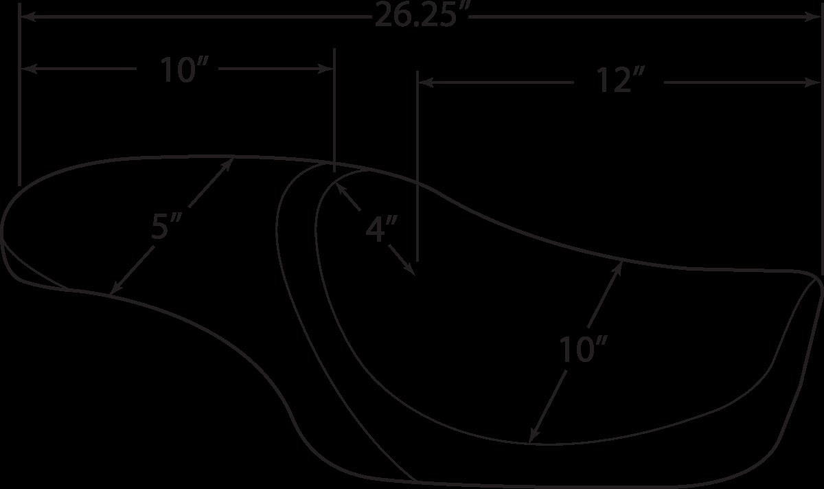 Drag Specialties Seats Seat Predator Rear Full Length Vinyl Black Seat