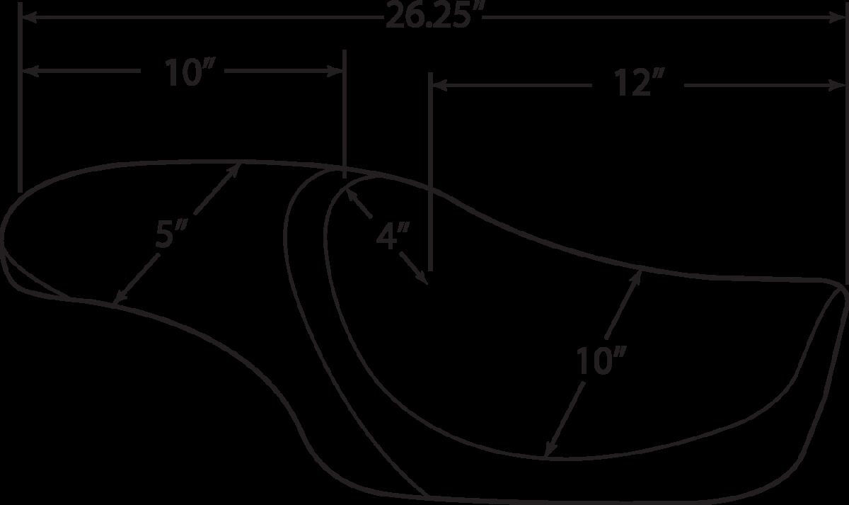 Drag Specialties Seats Seat Predator Rear Full Length Vinyl Black Seat
