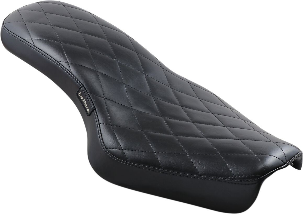 Le Pera Seat Cobra 2-Up Diamond Stitched Black Seat Cobra Diamond