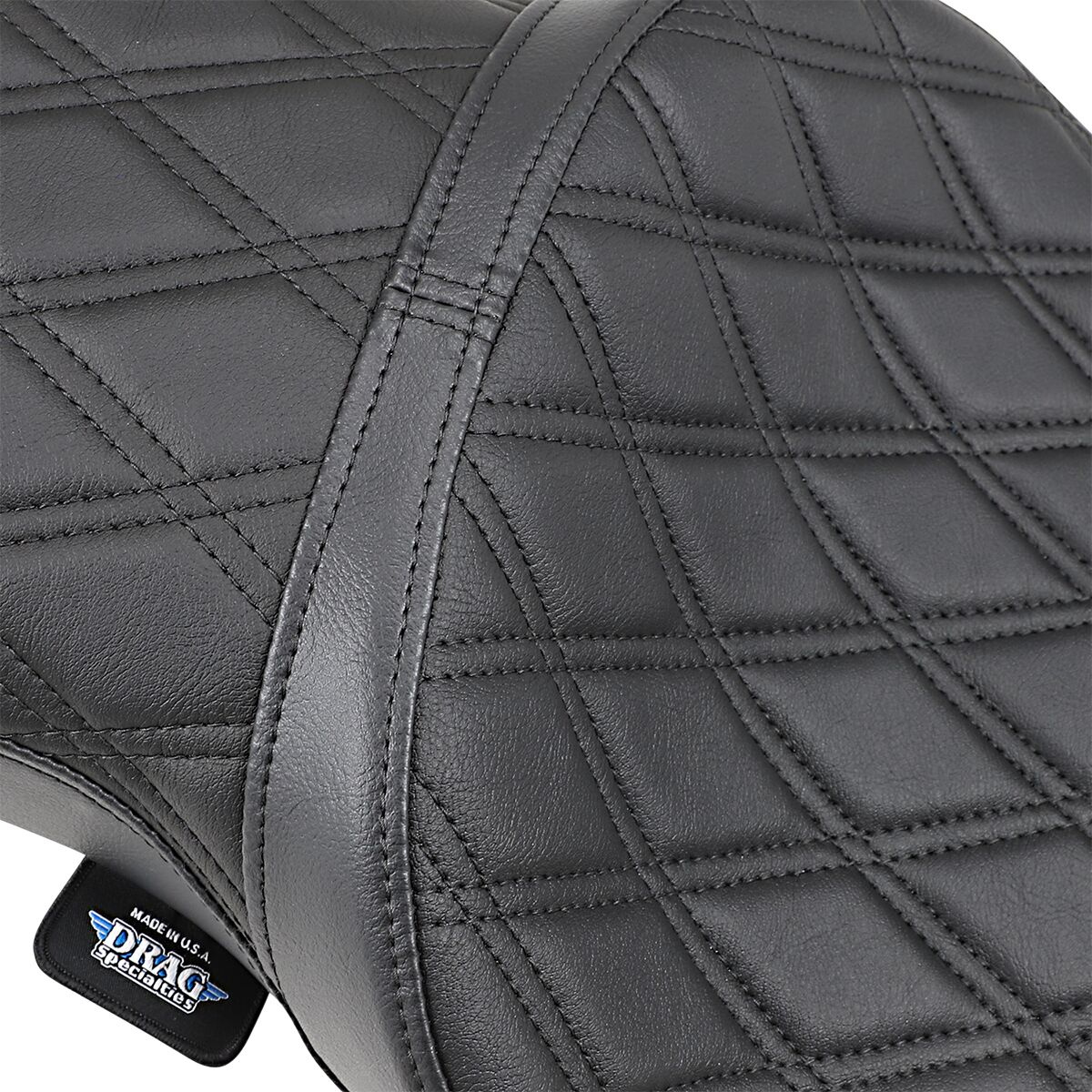 Drag Specialties Seats Seat Low-Profile Double Bucket Diamond Black Se
