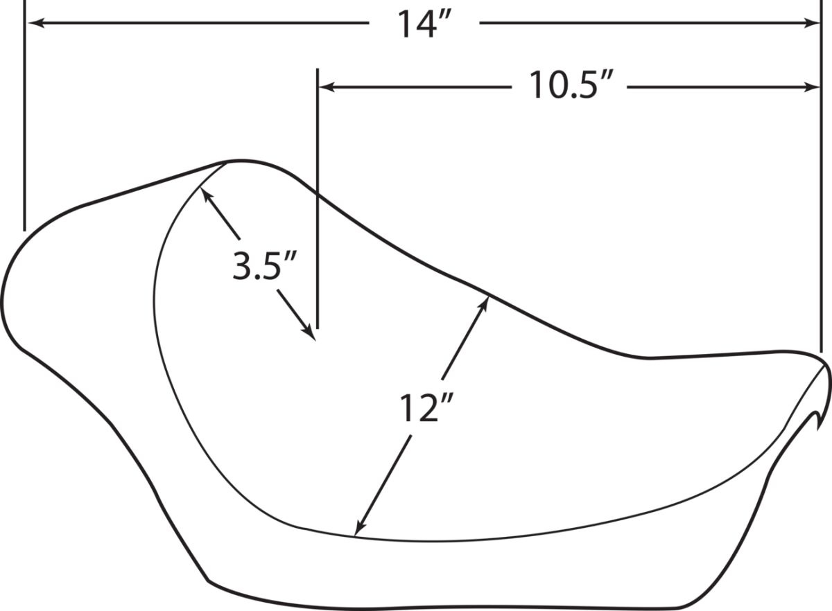 Drag Specialties Seats Seat Solo Smooth Black Seat Cafe Solo - Smooth