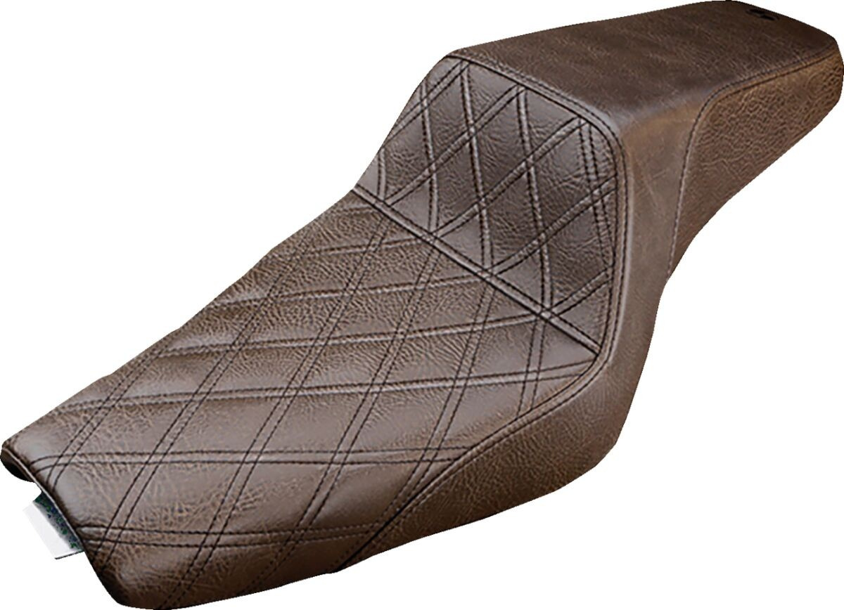 Saddlemen 2-Up Seat Step Up Front|Rear Saddlehyde�?� Brown Seat Stepup