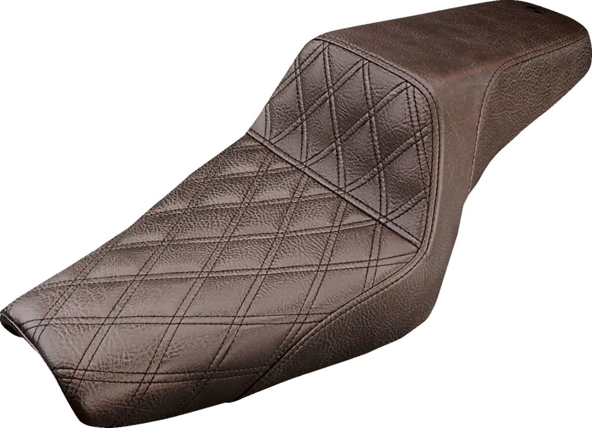 Saddlemen 2-Up Seat Step Up Front|Rear Saddlehyde�?� Brown Seat Stepup