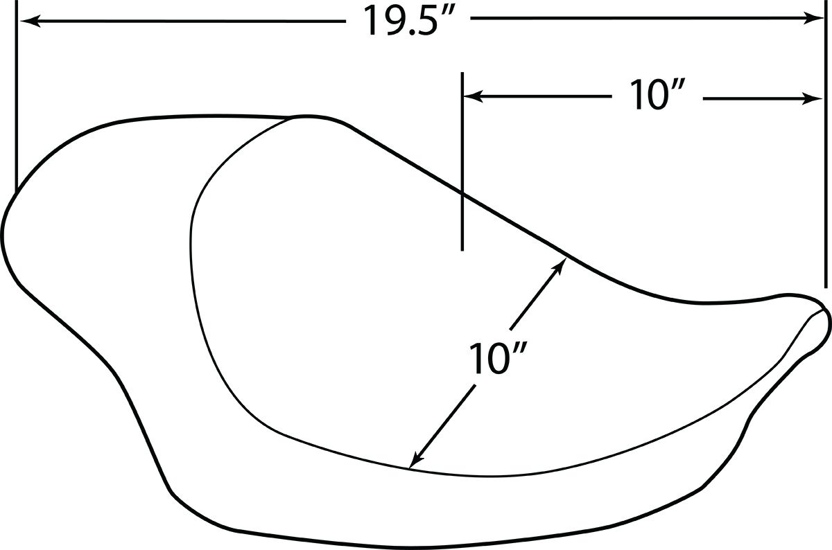 Drag Specialties Seats Seat 3/4 Solo Smth Vnylxl Seat 3/4 Solo - Smoot