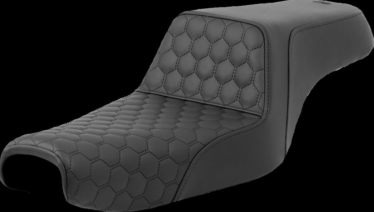 Saddlemen Step-Up Seat - Honeycomb - Black Stitching Seat Step Up Hc