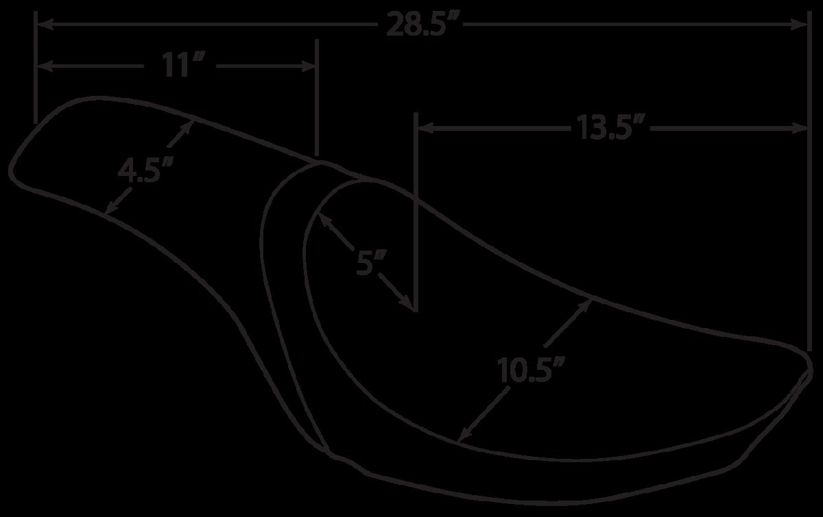 Drag Specialties Seats Seat Predator Rear Full Length Vinyl Black Seat