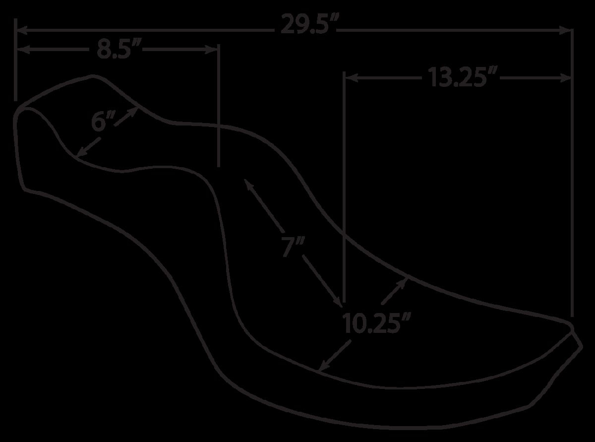 Drag Specialties Seats Seat Mini King And Queen Rear 2-Up Vinyl Black
