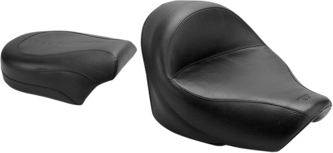 Mustang Seat Two-Piece Wide Touring 2-Up Vintage Smooth Seat Wide Tour