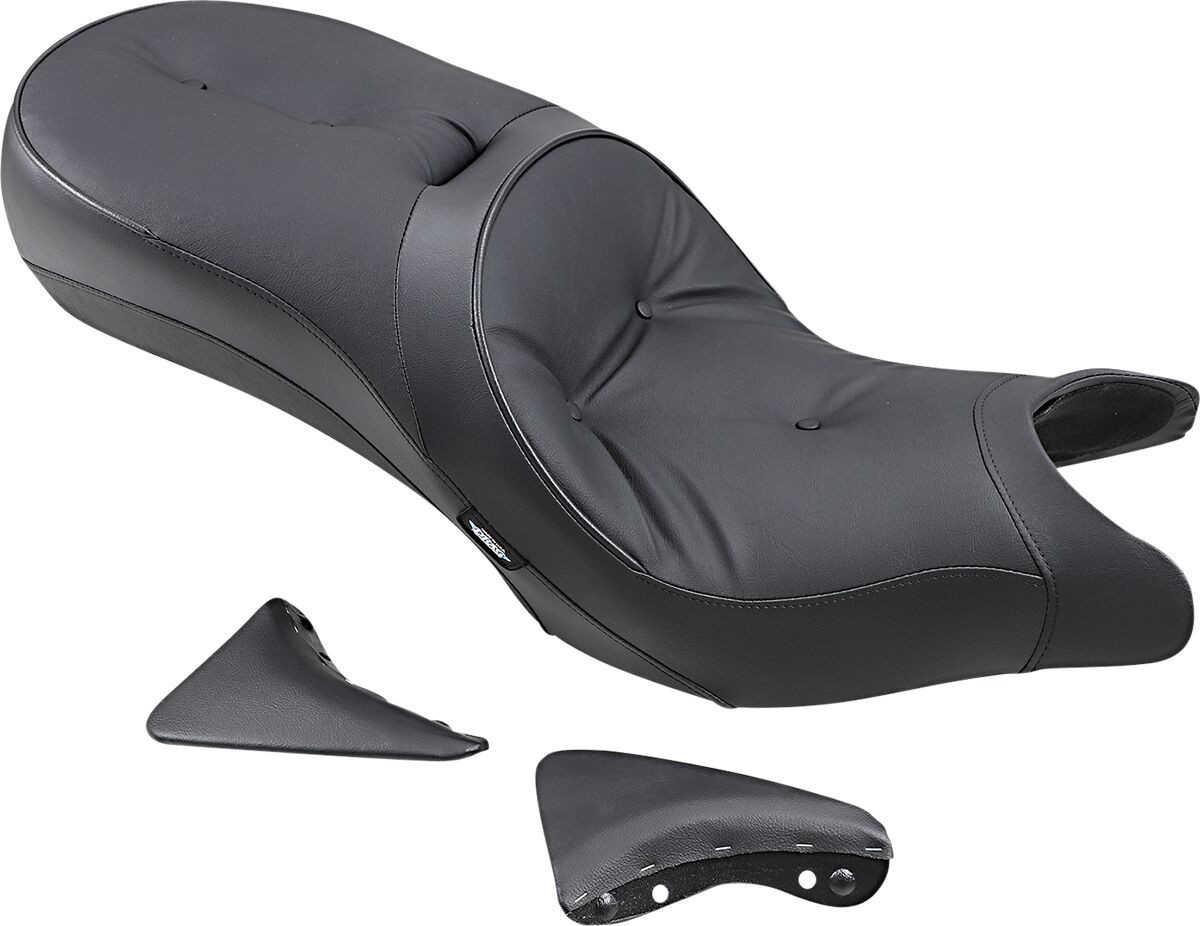 Drag Specialties Seats Seat Low-Profile Touring Pillow Vinyl Black Sea