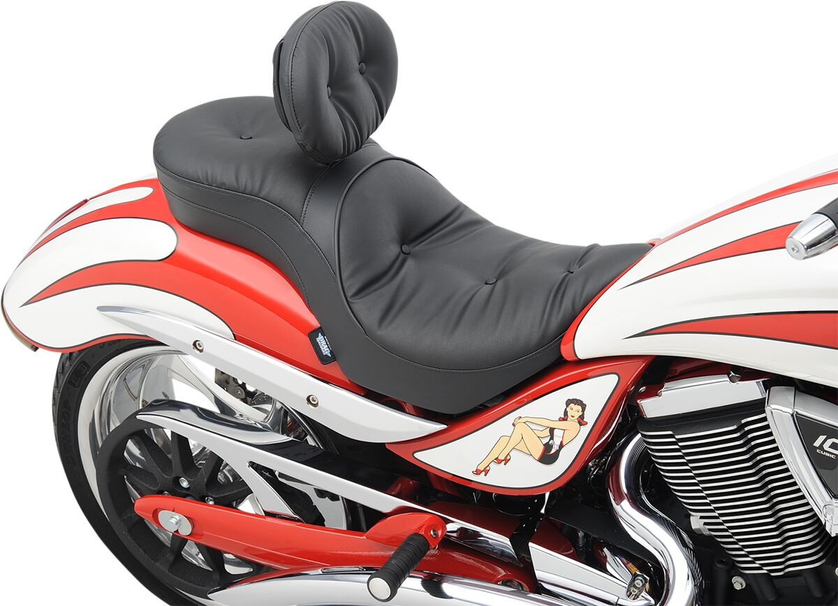 Drag Specialties Seats Seat Low-Profile Touring With Backrest Rear Low