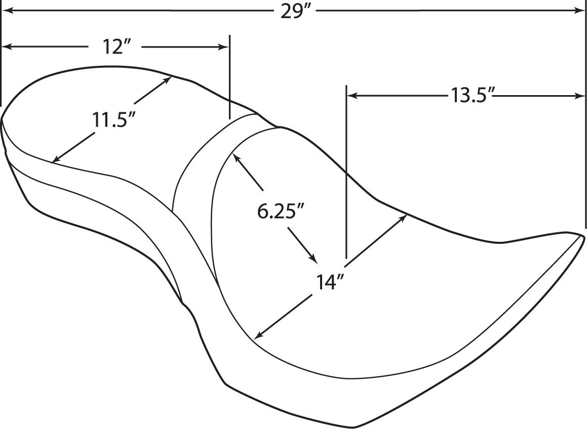 Drag Specialties Seats Seat Low-Profile Touring With Backrest Rear Low
