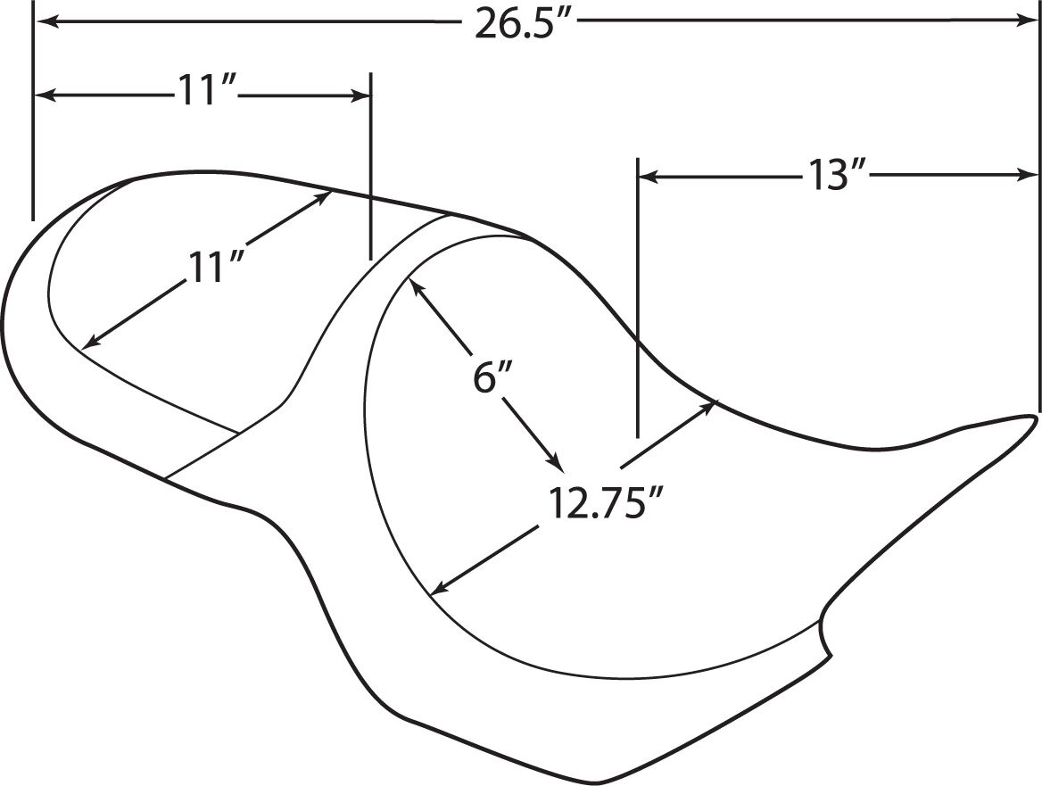 Drag Specialties Seats Seat Predator Front 1-Up Vinyl Black Seat Pred