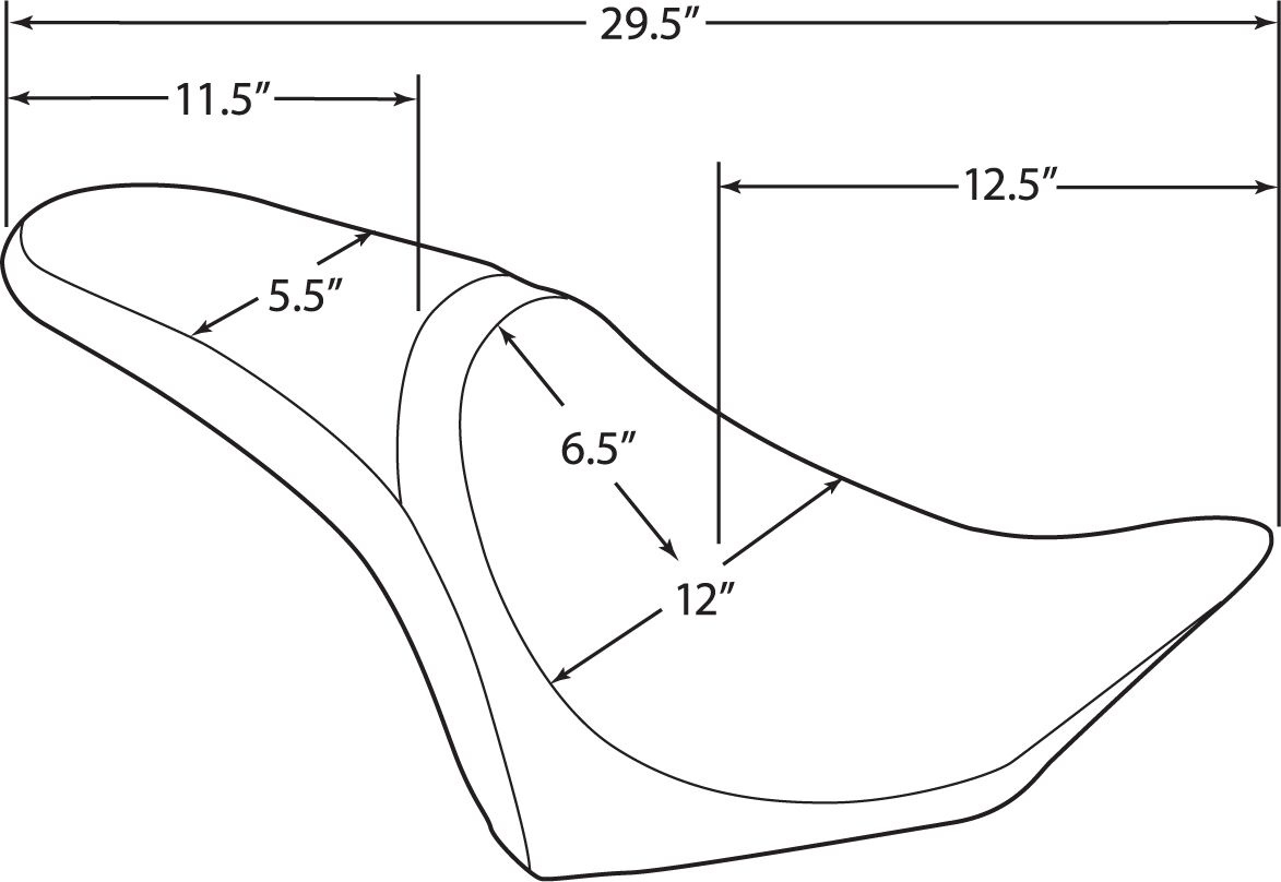 Drag Specialties Seats Seat Predator Front Smooth Solar-Reflective Lea