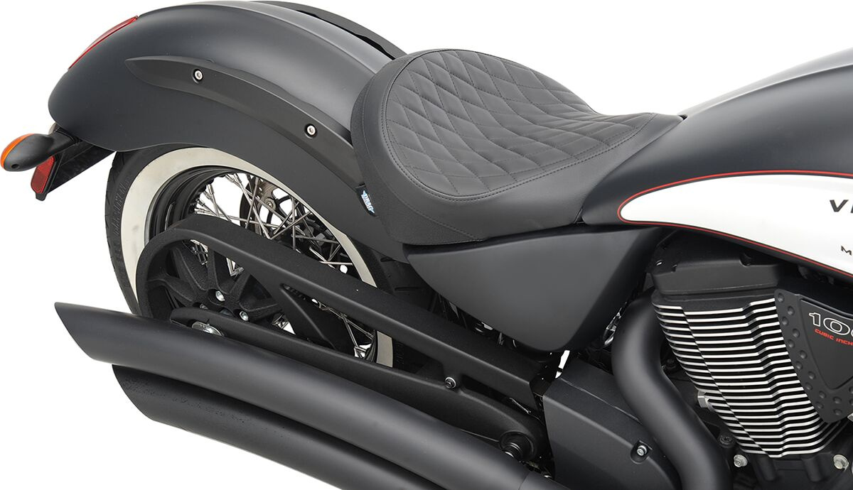 Drag Specialties Seats Seat Front Solo Solar-Reflective Leather Black