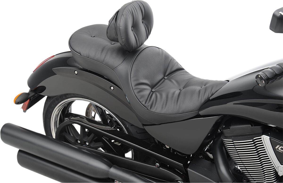 Drag Specialties Seats Seat Rear Low Profile Vinyl Black Seat Loprodbr