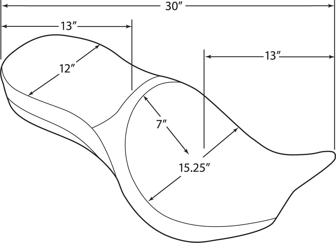 Drag Specialties Seats Seat Rear Low Profile Vinyl Black Seat Loprodbr