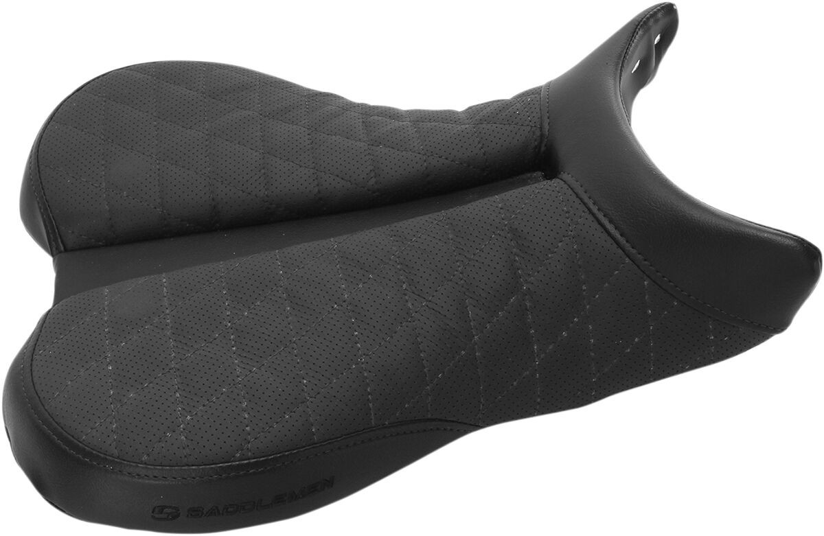 Saddlemen Solo Seat Gel-Channel - Track Ls Front Leather|Saddlegel�?�